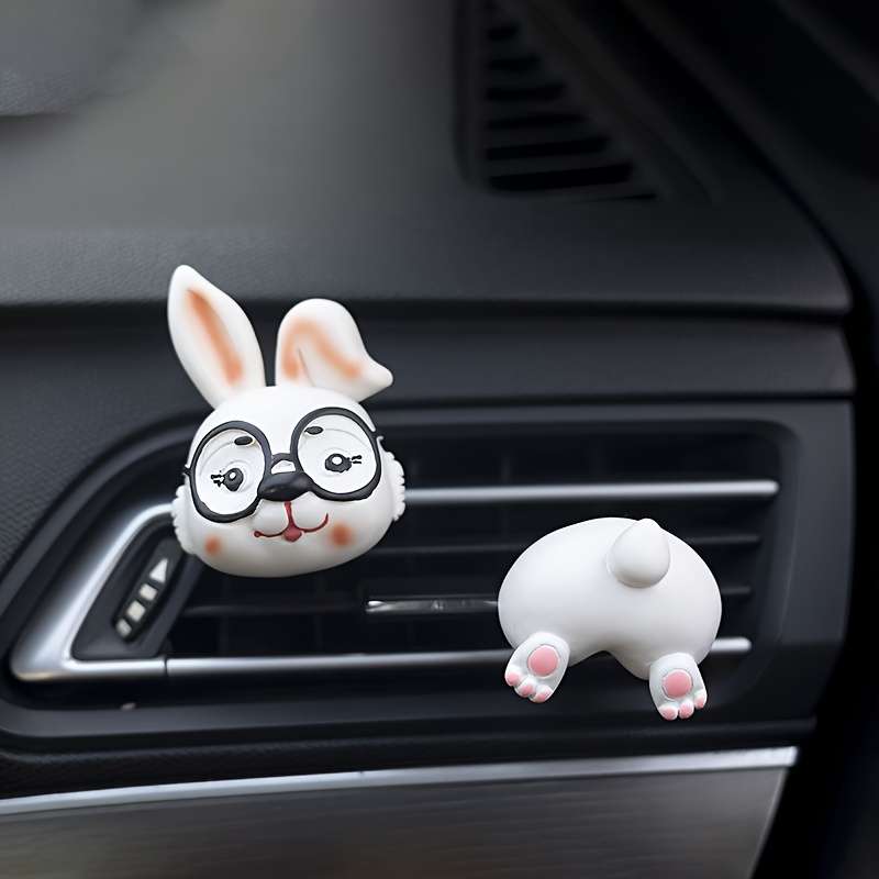 Car Interior Decor  2Pcs White Bear