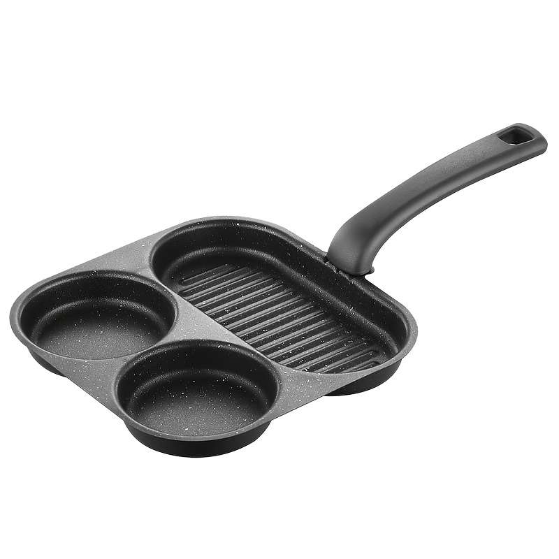 Frying Pan Model White Frying Pan  Wood Grain Handle
