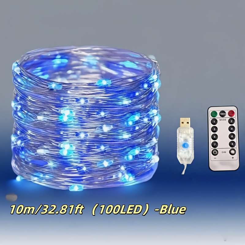 String Lights Color Blue Model10M 32.81Ft 100Led