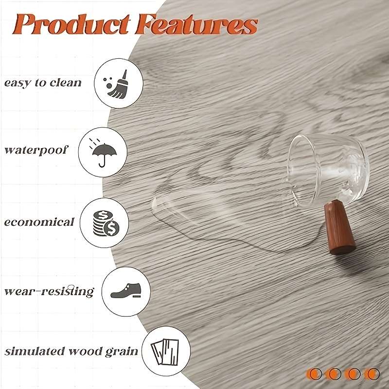 Self Adhesive Floor Stickers Medium Cool Gray 5Roll