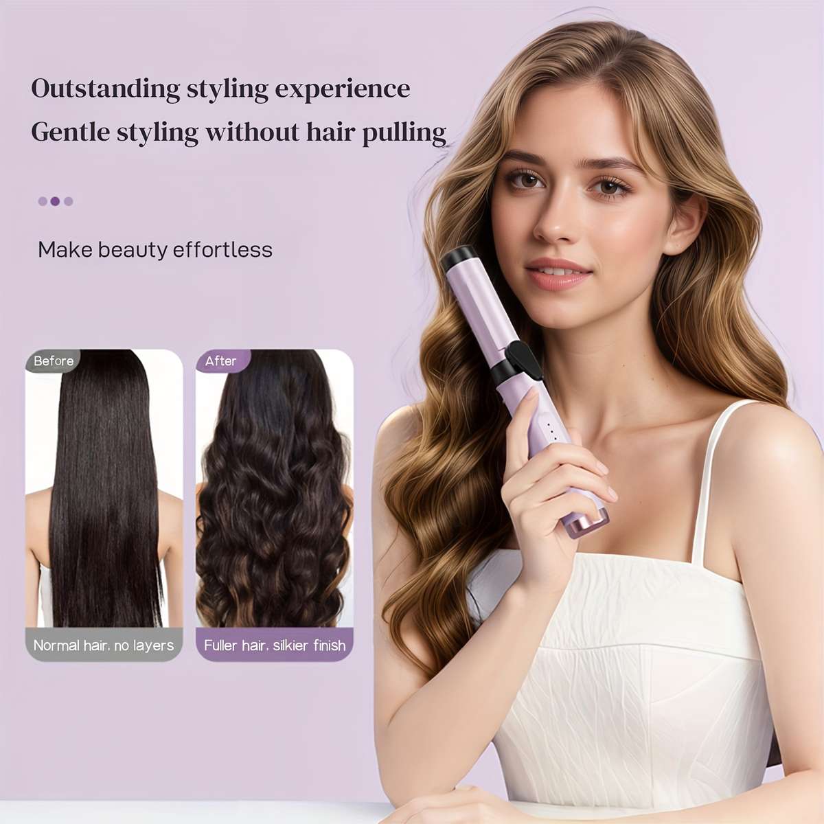 Curling Iron Color Purple Size2.8Cm