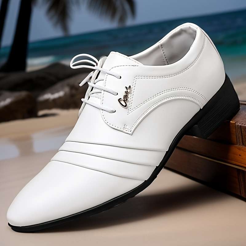 Mens Leather Shoes Color White Sizeuk 7