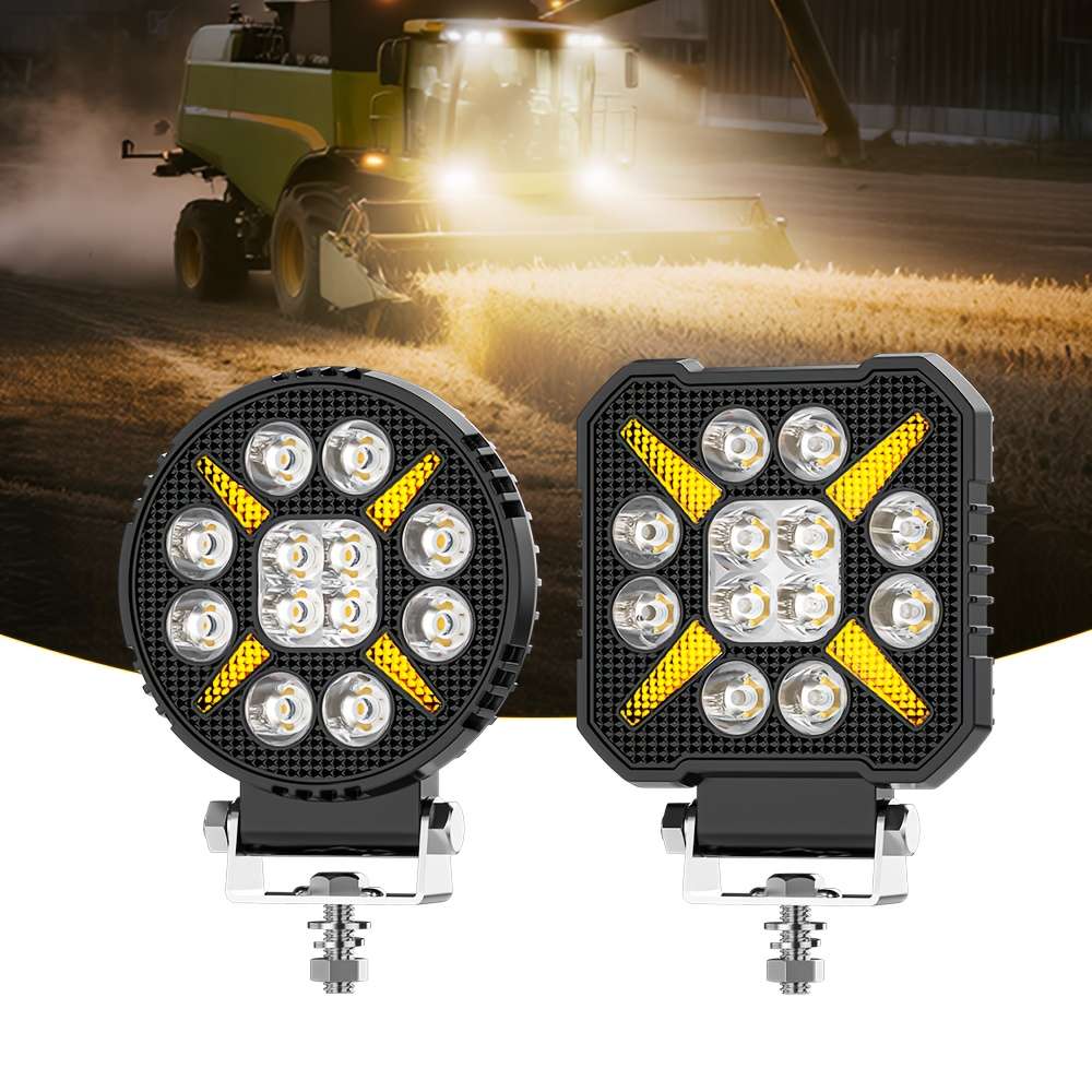 Car Lights Items 1 Pcs Square