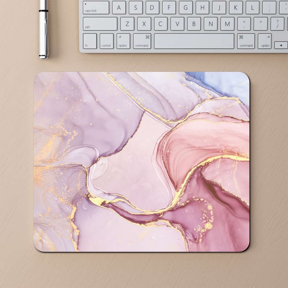 Mouse Pad Color Sunset Marble Pattern