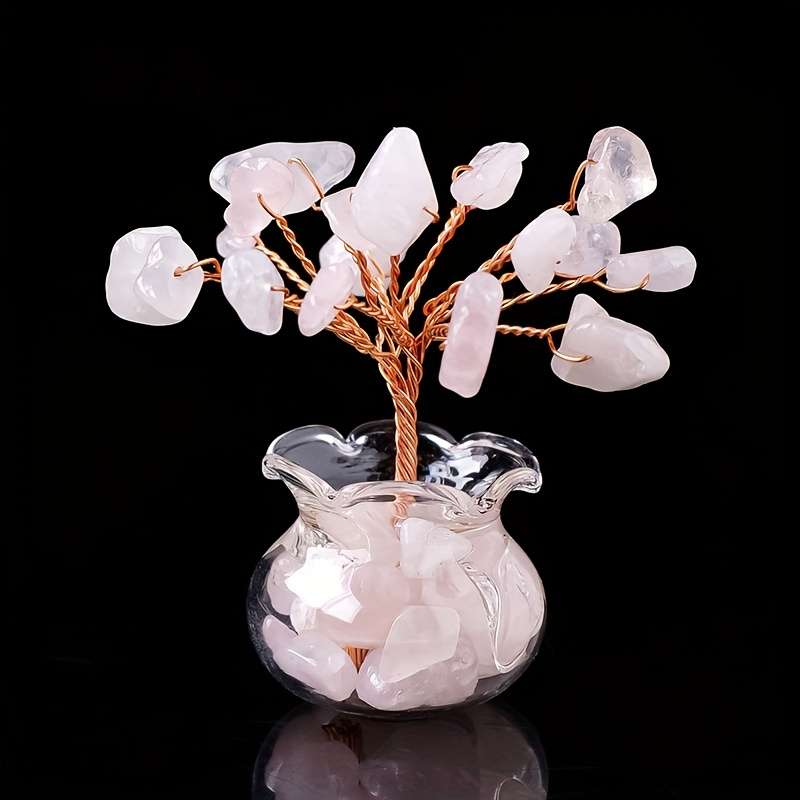 Car Interior Decor Color 1 Piece Of Amethyst Vase With A Money Tree