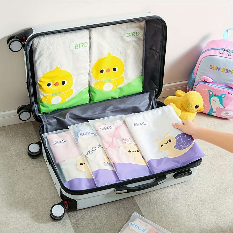 Waterproof Tpu Travel Storage Bags Cute Animal Design