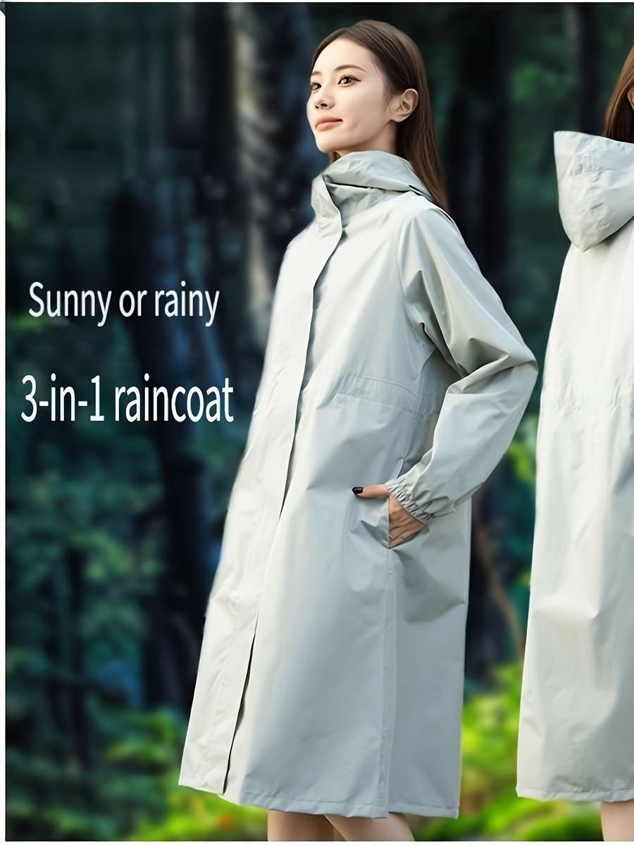 Raincoat Light Blue Size Asian M