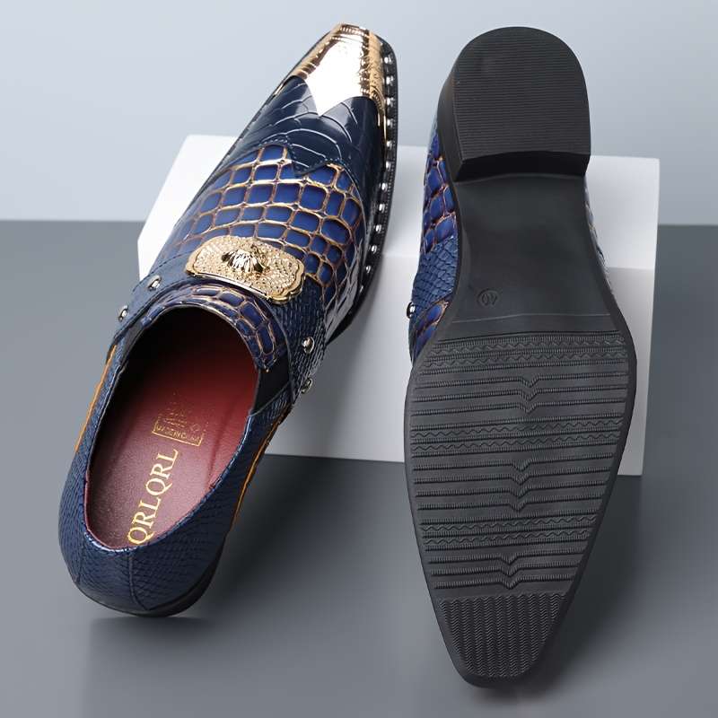 Mens Leather Shoes Color Blue Sizeuk 5.5