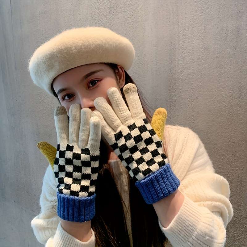 Gloves Color Striped White Sizeone-Size