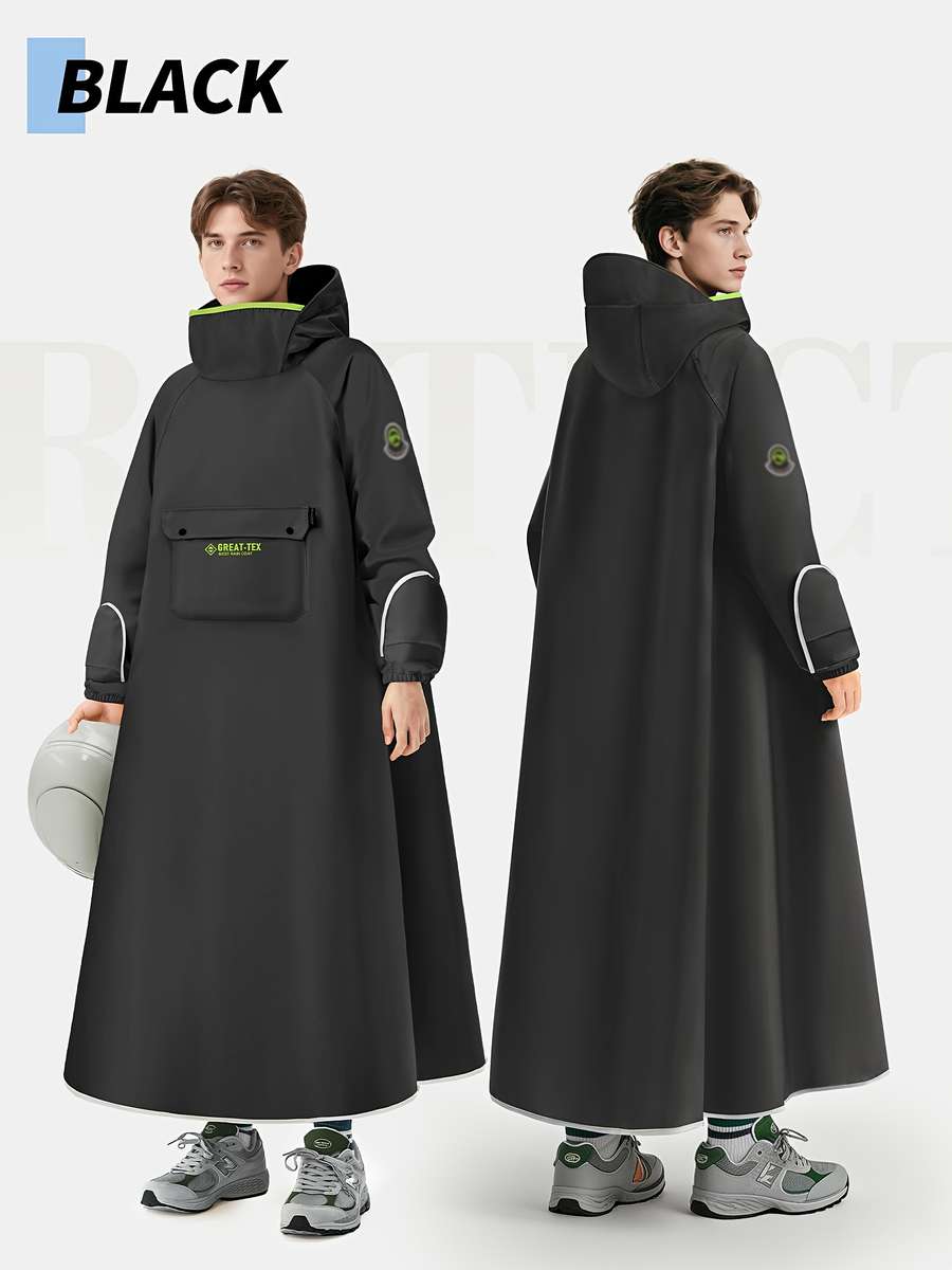 Raincoat Ink Black Size Uk M