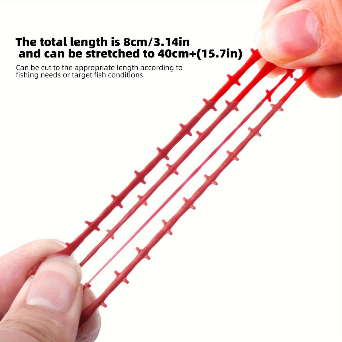 10pcs Turiou Realistic Red Worm Soft Lures 8cm Floating TPR Material Needle Tail Design Art