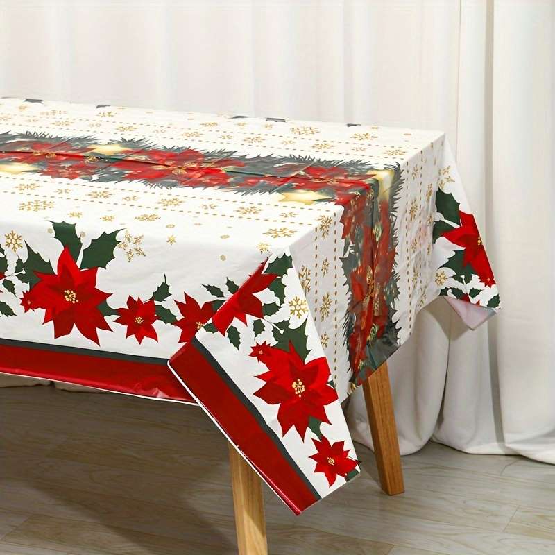Christmas Tablecloth Size 130X220Cm Or 4.26Ftx7.21Ft