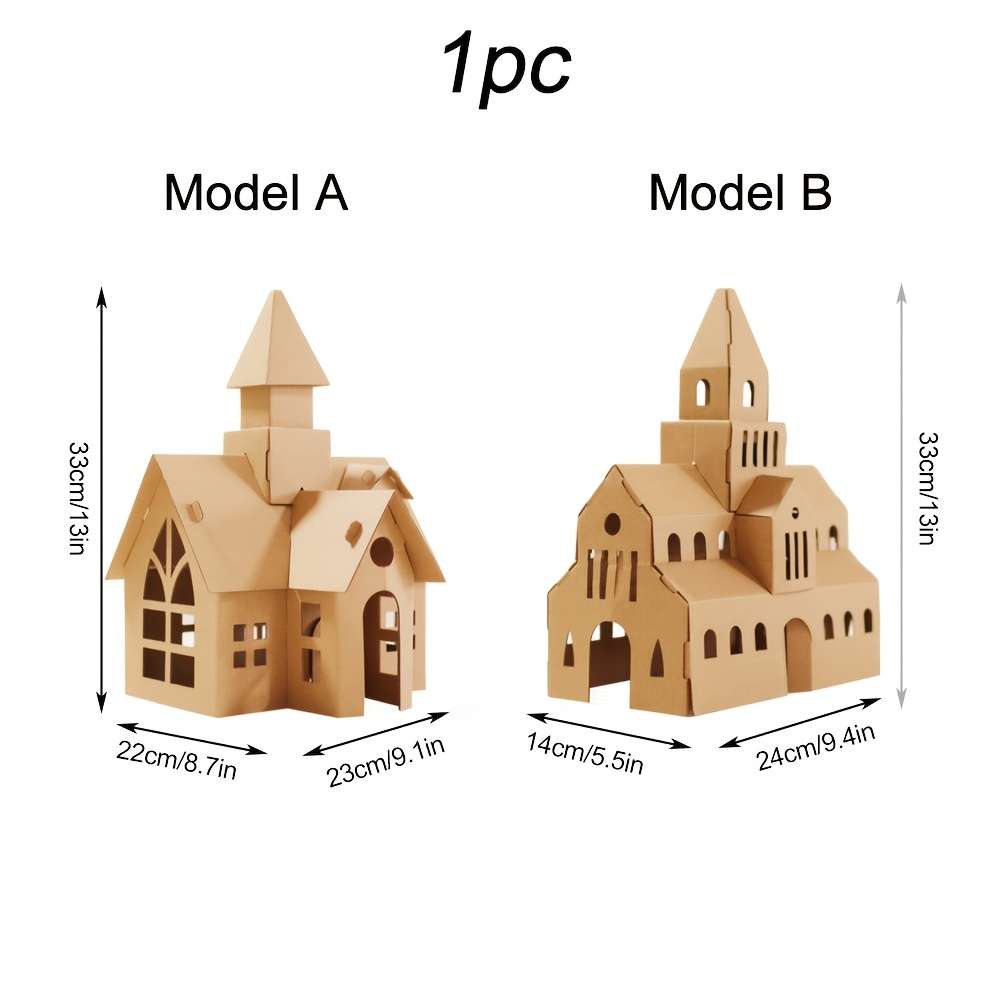 Building Toy Architectural Model Toy Set Color Style A Garden Castle Quantity 5Pcs