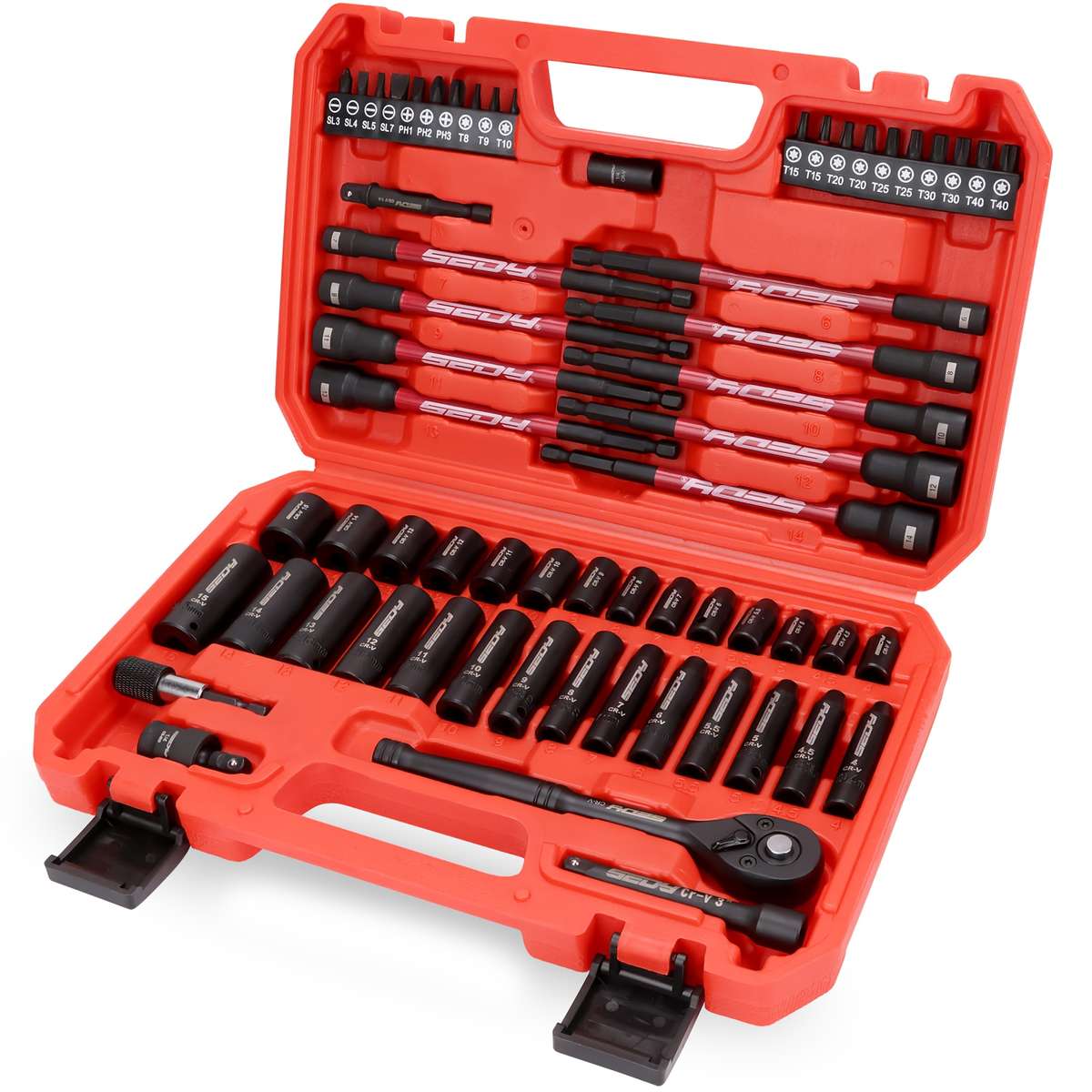 63-Piece Drive Socket Wrench Set