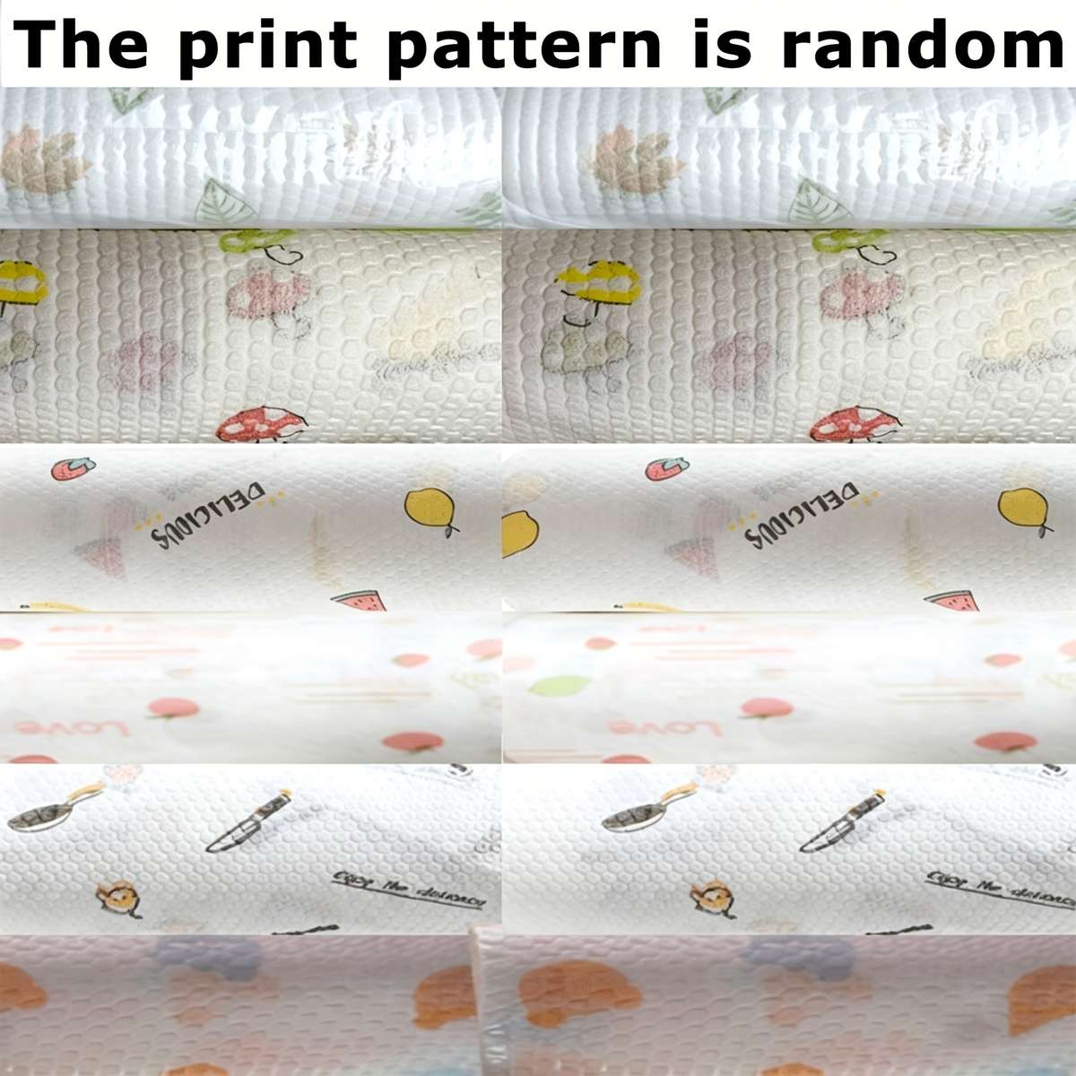 Rag Color Printed Patterns Shipped Randomly Capacity 17X18Cm 6.69X7.09Inch  1 Roll Of 30 Pieces