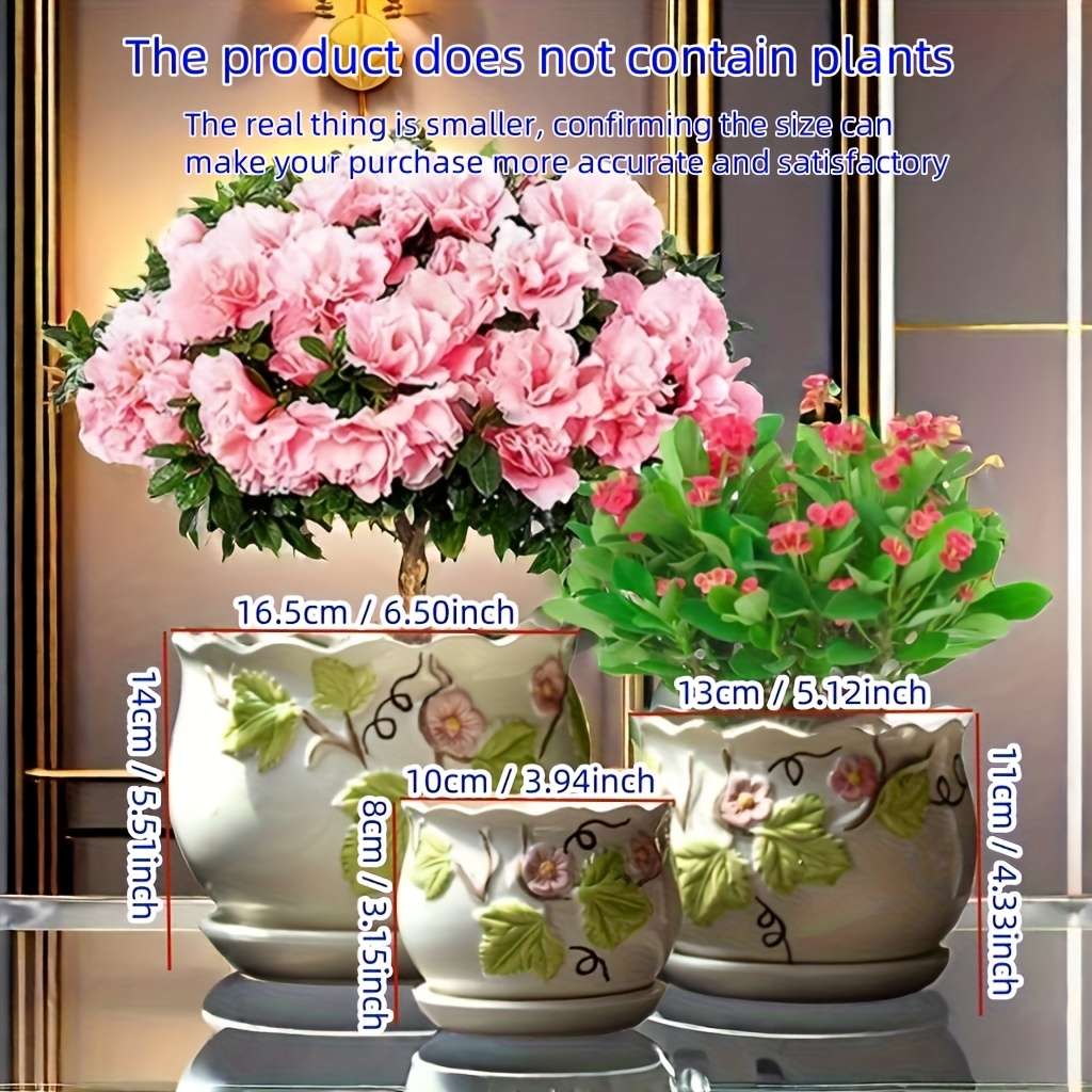 Flowerpot Style 3 Piece Set With Spring Feeling