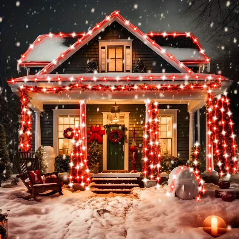 Christmas Lights Red Green Size 7M 22Ft 50Led