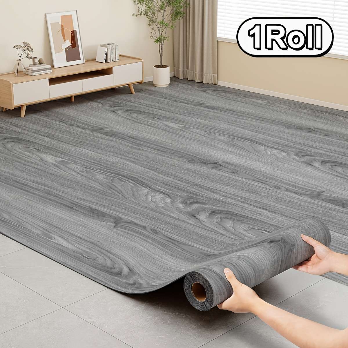Self Adhesive Floor Stickers Oak Grain 1 Roll 30Cm*300Cm