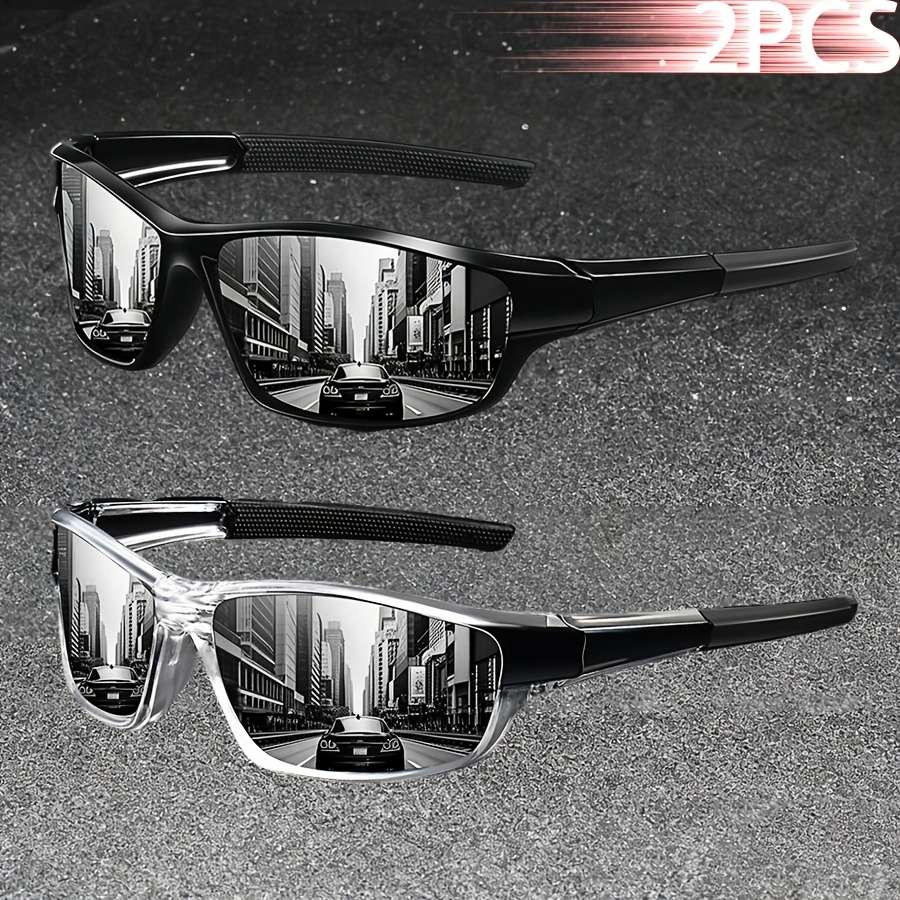 Cycling Glasses Color 2Pcs Greenmirror Clearblack