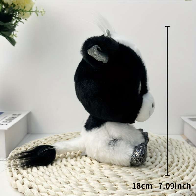 Plush Toyss color White And Black size 19.99 cm