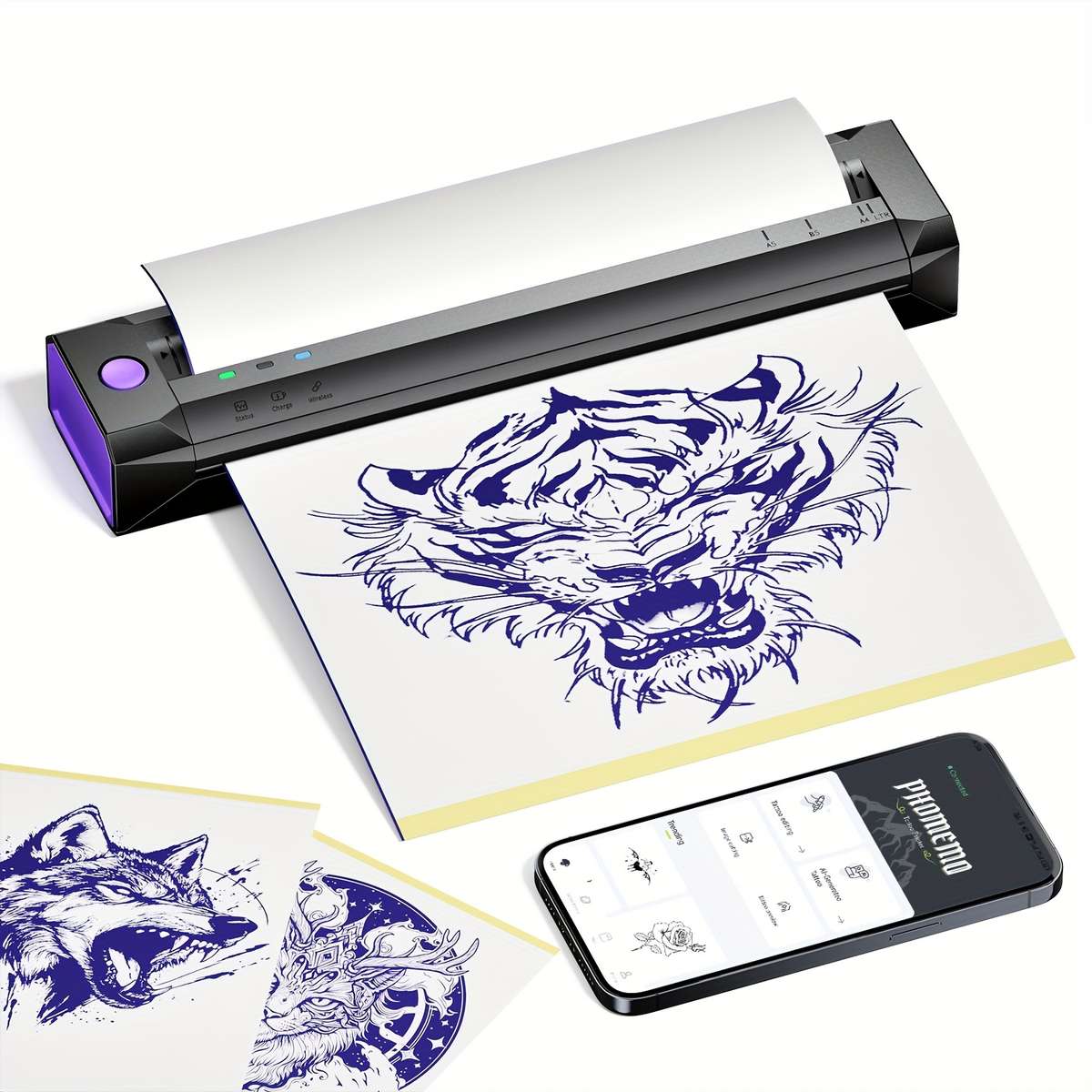 Printer Color Black Items Printer  5Pcs Tattoo Paper