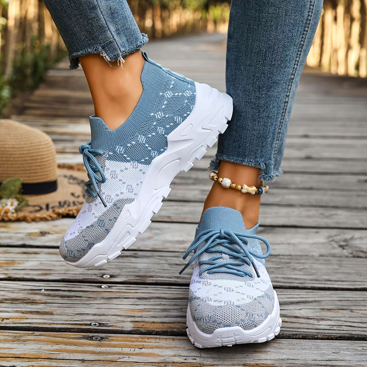 Women S Sneakers Color Sky Blue Sizeuk 7.5