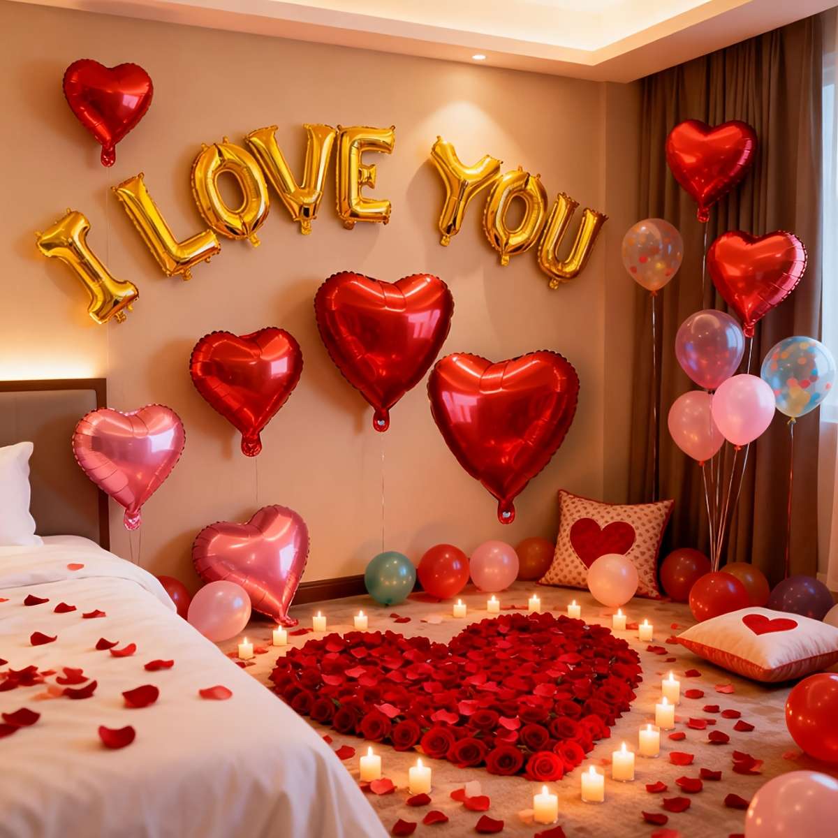 500Pcs Handcrafted Modern Versatile Love Golden Letter Balloons For Wedding Events