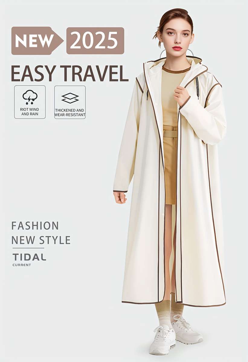 Raincoat M Beige Size Asian L