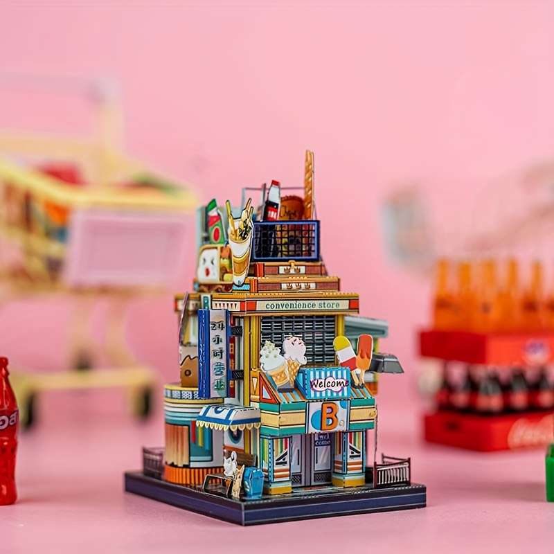 Building Toy Architectural Model Toy Set Items Convenience Store