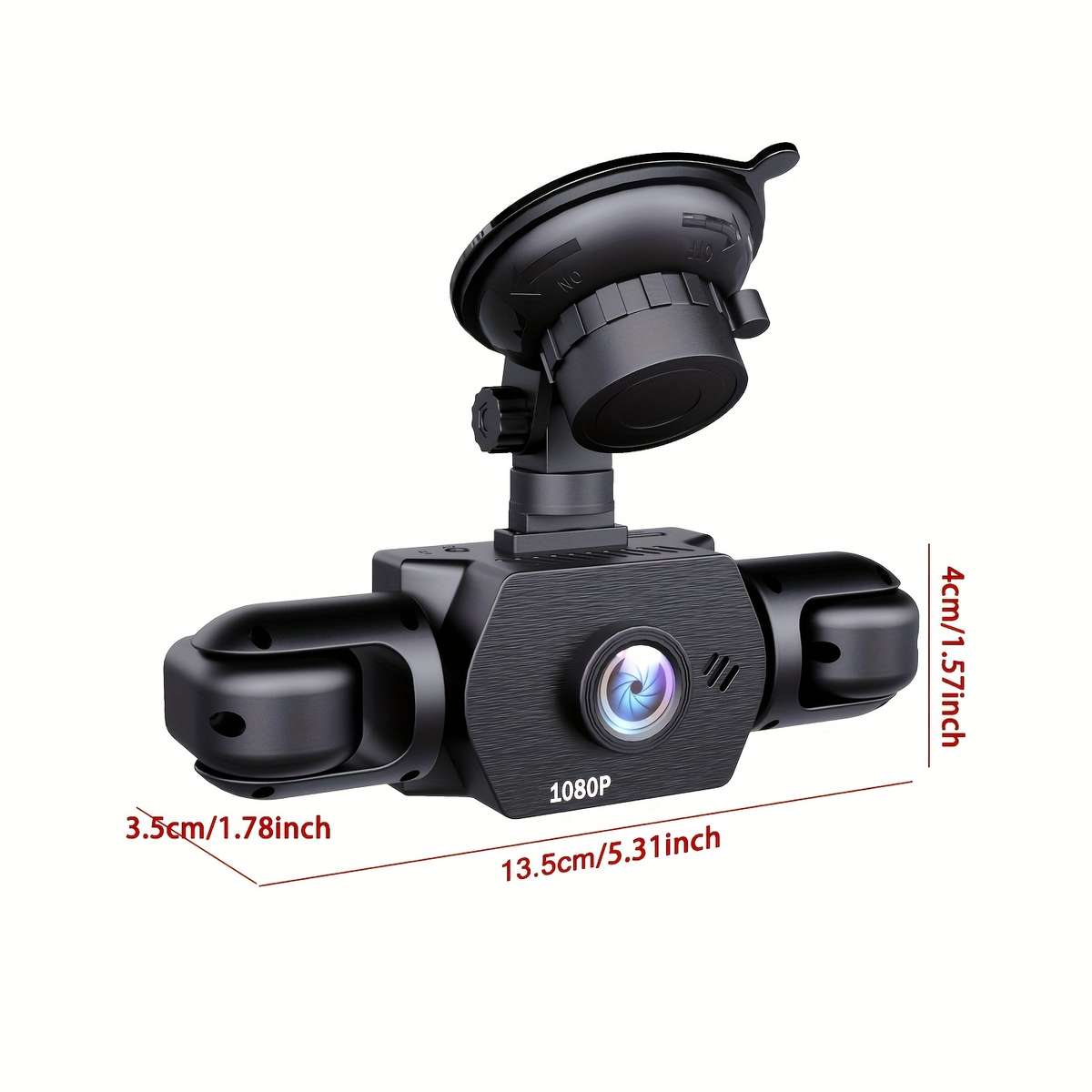 Dashcam Items Front Left Right Lens Capacity With 32Gb Memory Card