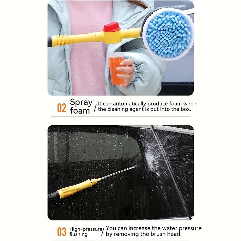 Industrial Multi Purpose Portable 360 Rotating Car Brush With Equipment