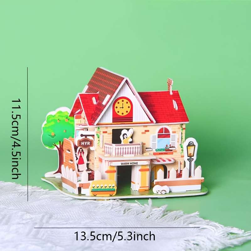 3D Building Model Puzzle Set Quantity 4 Piece Set