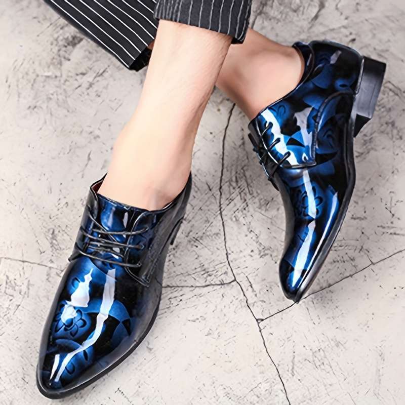 Mens Leather Shoes Color Blue Sizeuk 8