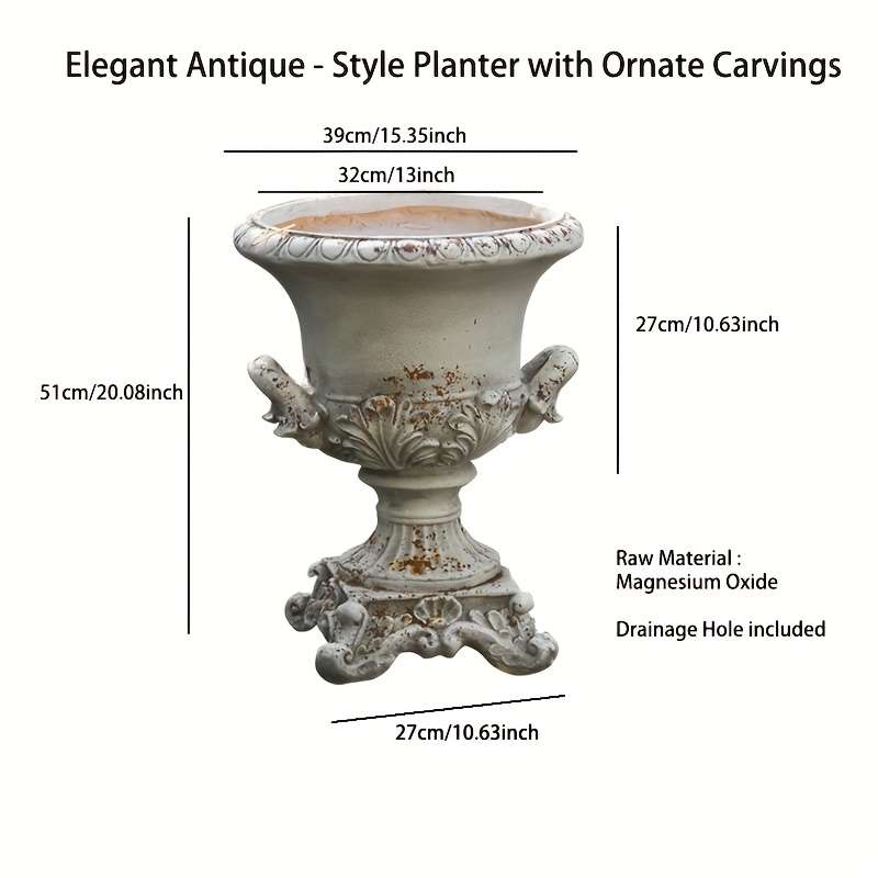 Flowerpot Style Elegant Antique Style Planter