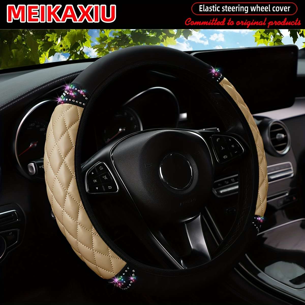 Car Steering Wheel Cover Black