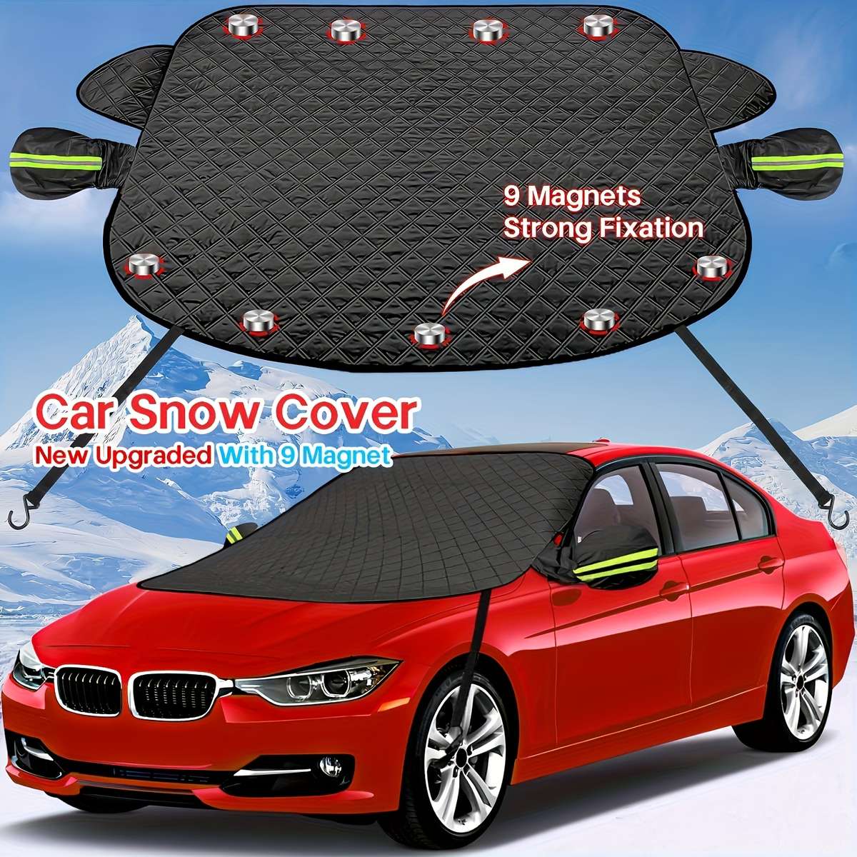 Car Sun Shades Color Black Model Windproof Hook Add Built In 9 Magnets
