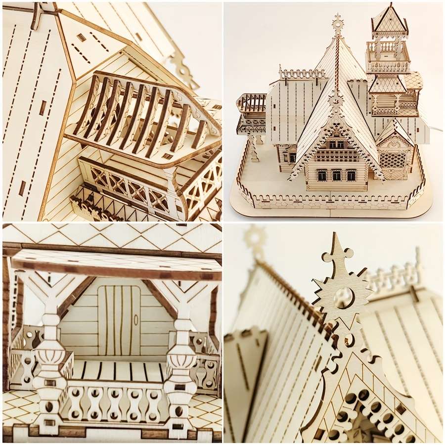 Building Toy Architectural Model Toy Set Material Wooden