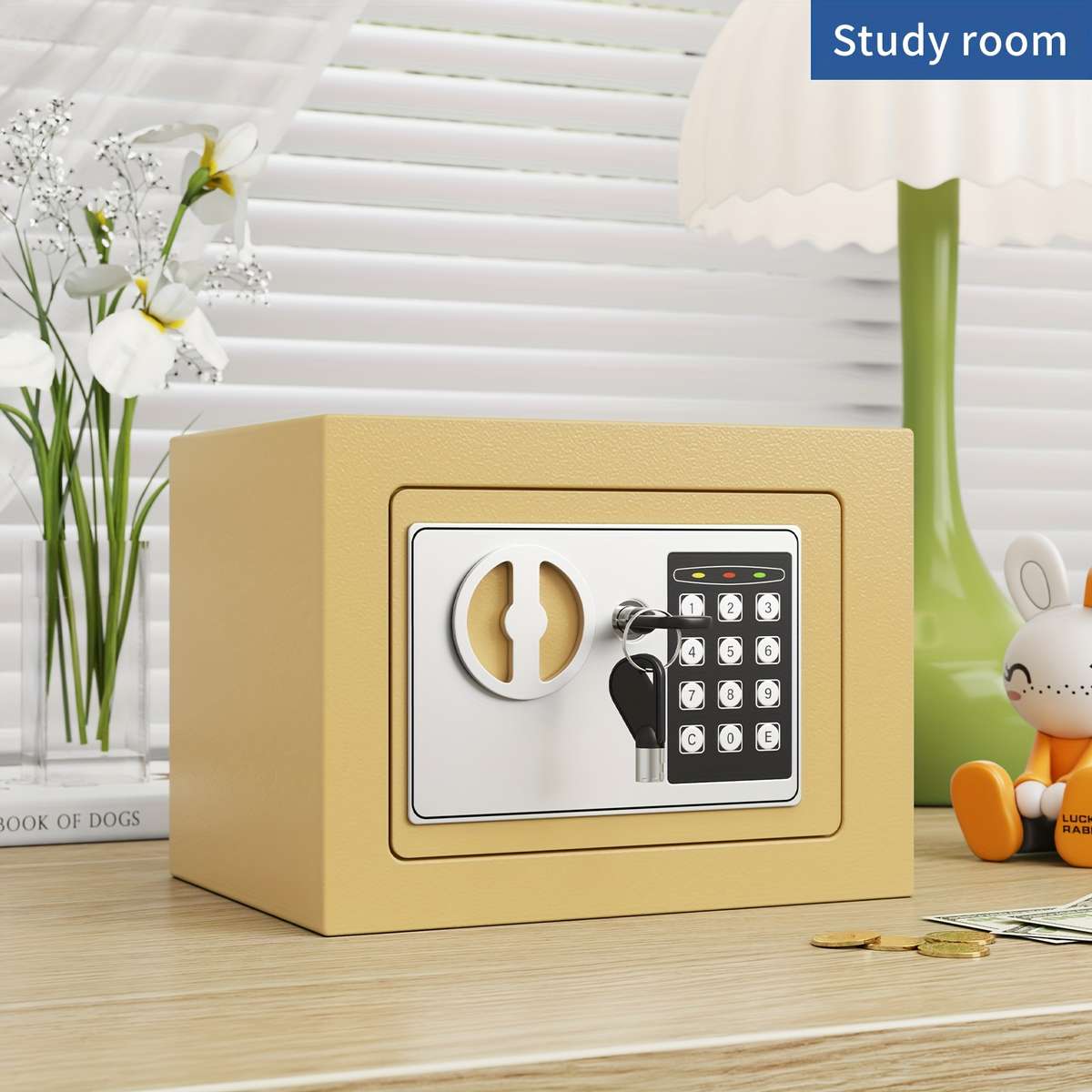 Safe Color White Coin Slot Model17E Password Box