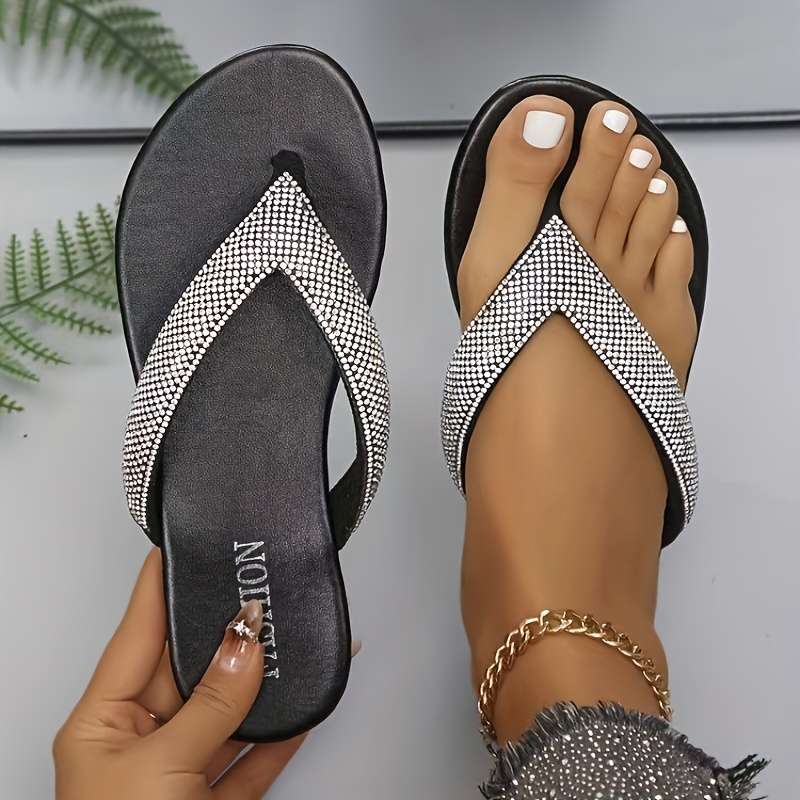 Ladies Summer Flip Flops White Uk 4