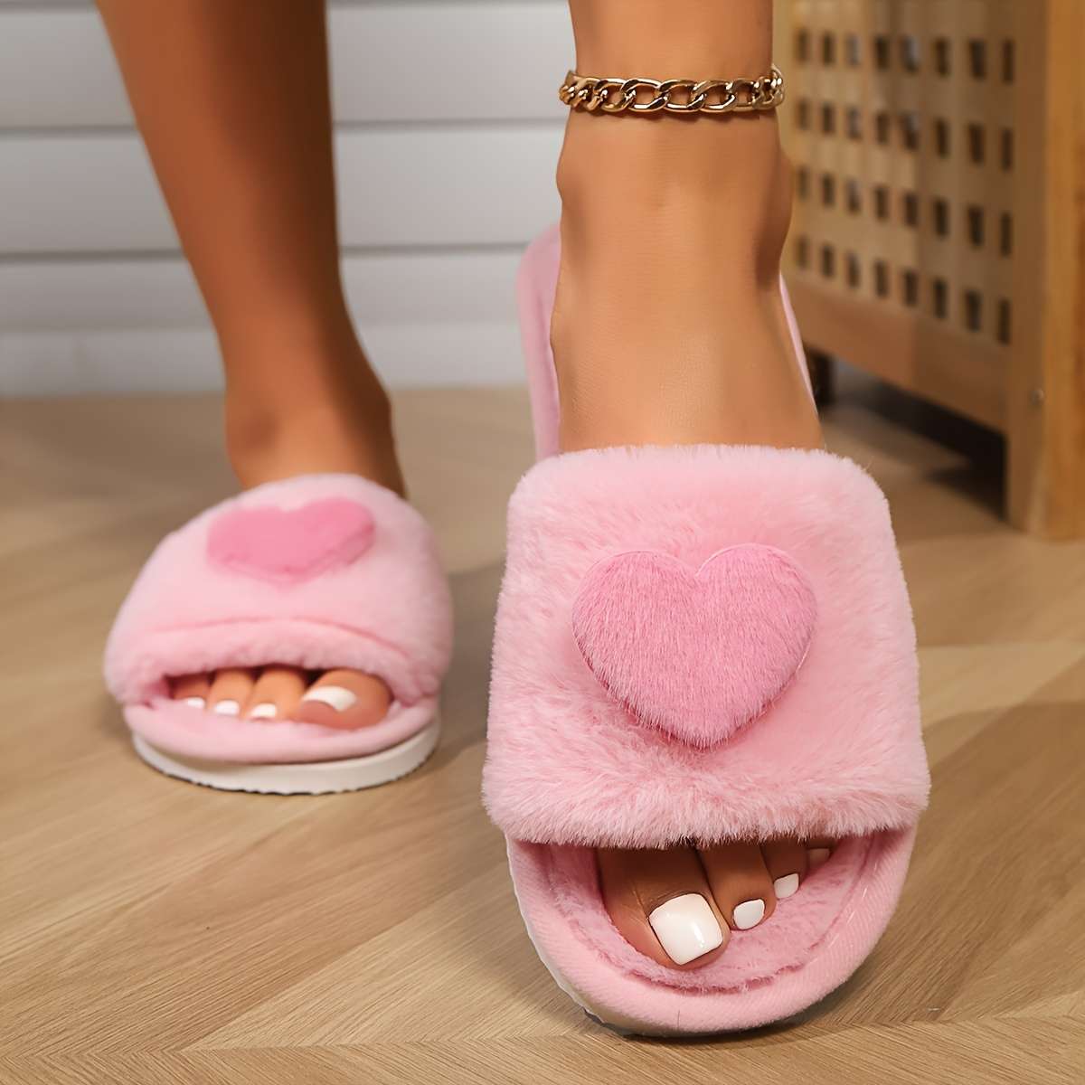 Cotton Slippers Color Coffee Black Sizeuk 8.5-9