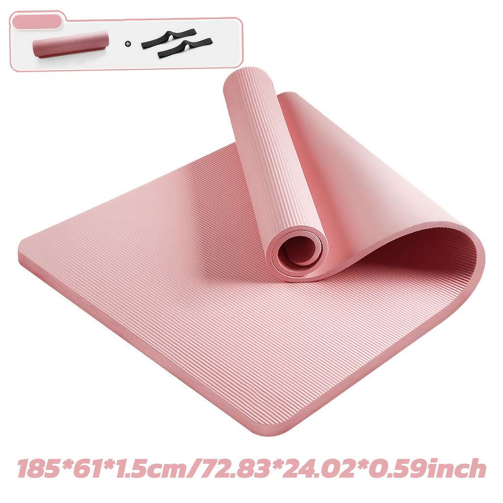 Yoga Mat Peach Powder Size 185*80*1.5Cm
