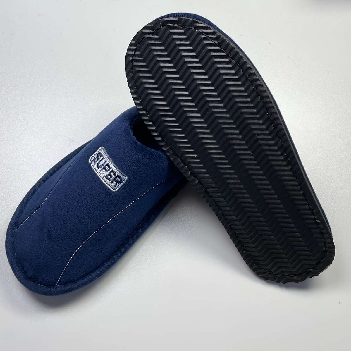 Cotton Slippers Color Navy Blue Sizeuk 6.5-7
