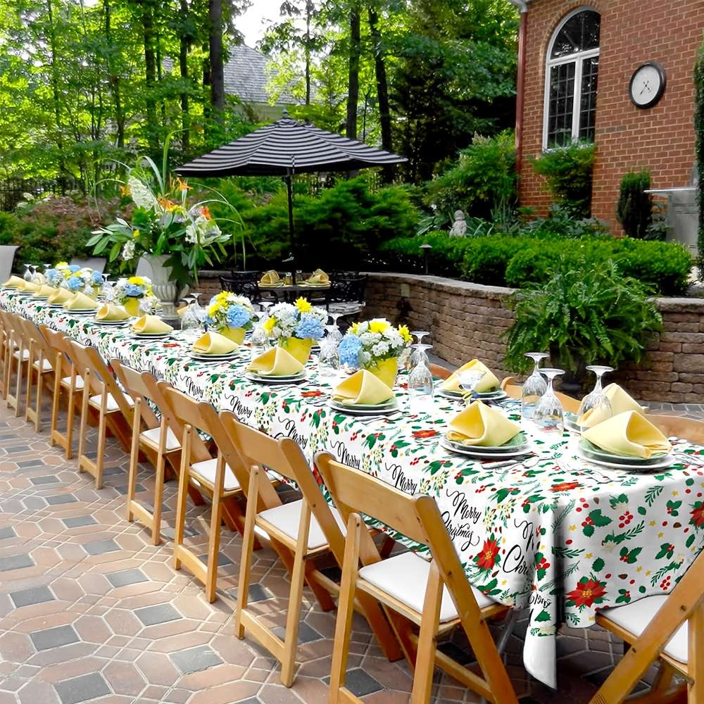 Christmas Tablecloth Color Polychrome Quantity 3Pcs 274X137Cm