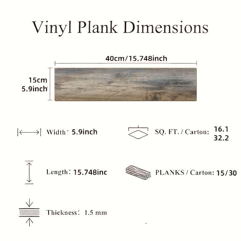 Self Adhesive Floor Stickers Gray 30Pcs