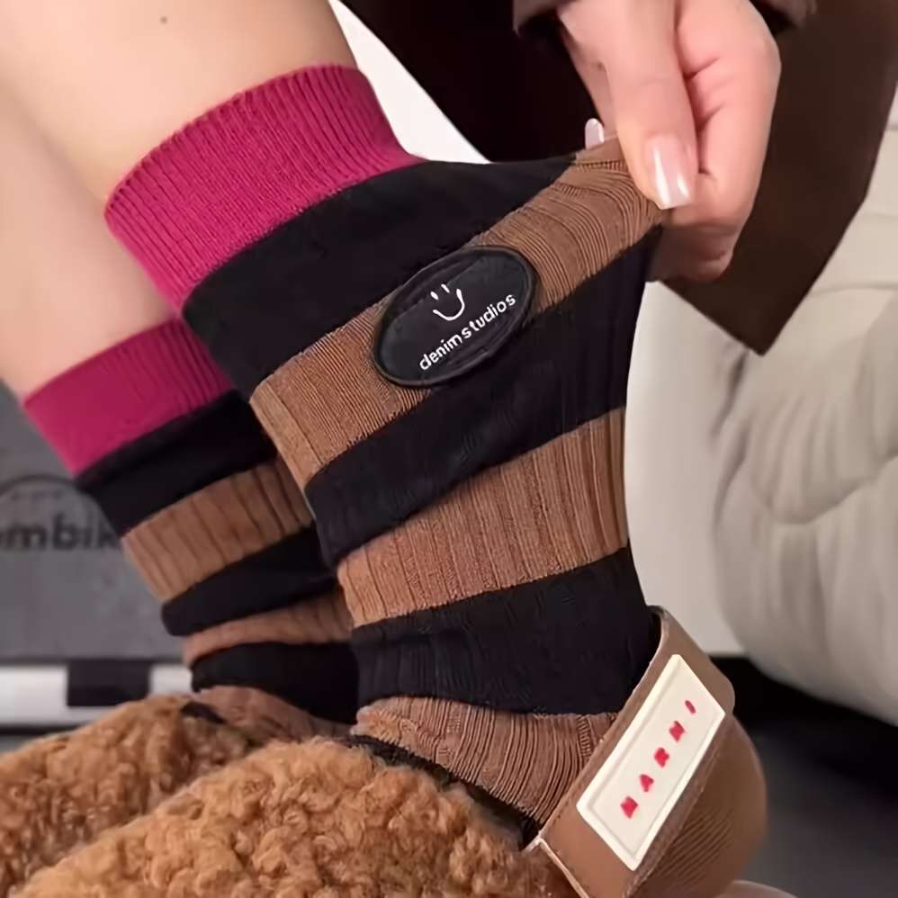 Women S Socks Color Twist Pattern
