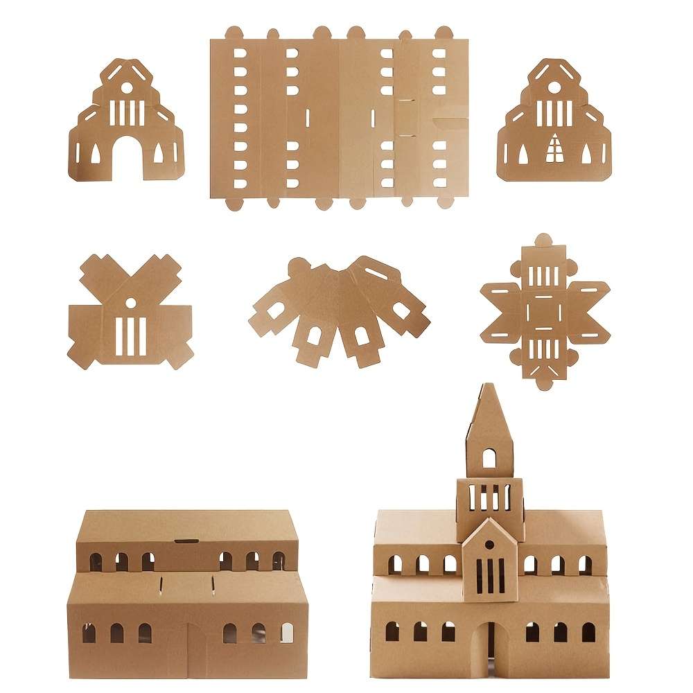 Building Toy Architectural Model Toy Set Color Style A Garden Castle Quantity 5Pcs