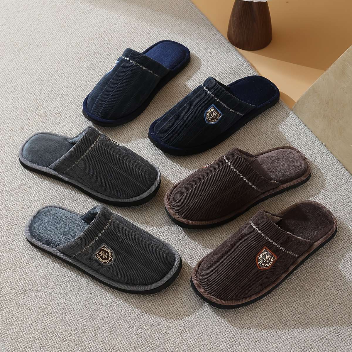 Cotton Slippers Color Grey Sizeuk 7.5-8