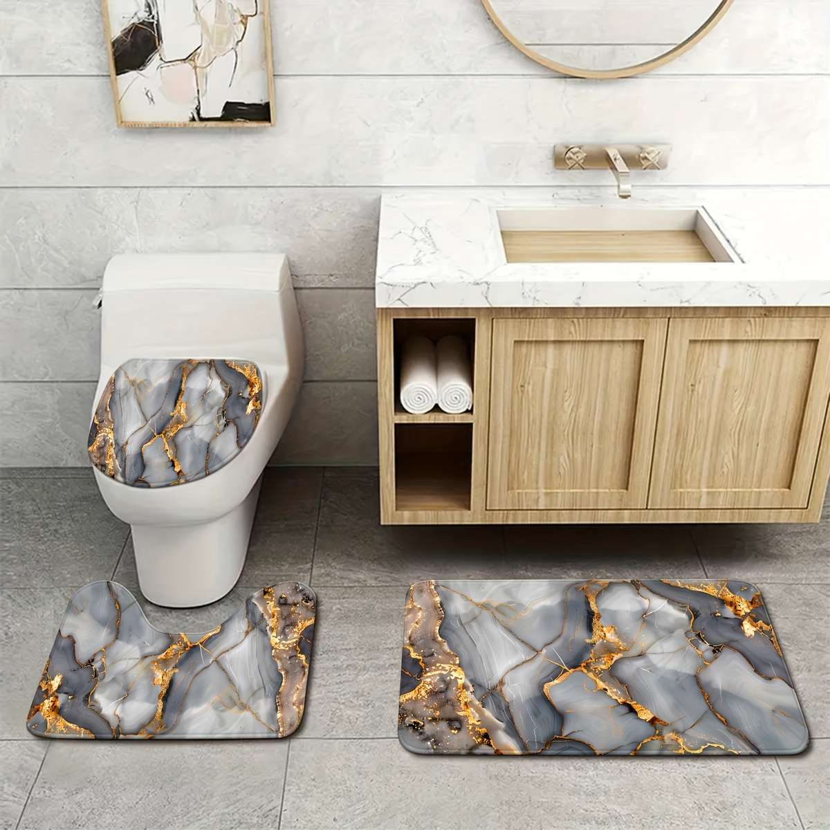 Floor Mats Size 45X75Cm 3Pcs Set