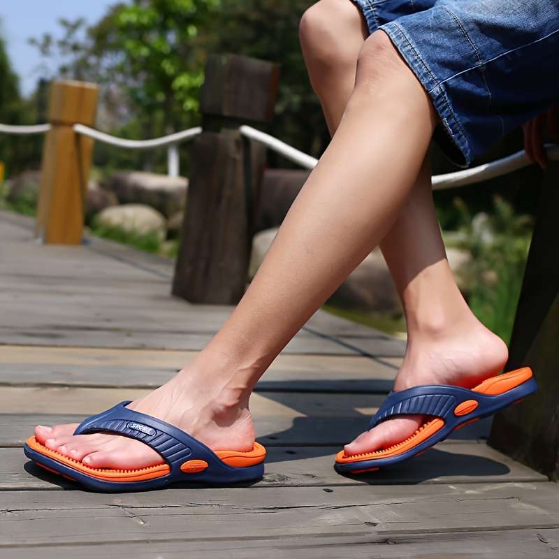 Men Slippers Summer Style Red Size Uk 7