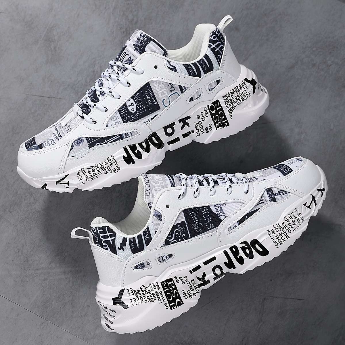 Sneakers Color White And Black Sizeuk 7.5